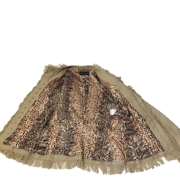 Dolce & Gabbana Women Linen Jacket with fringe Beige 40 - Picture 13 of 16